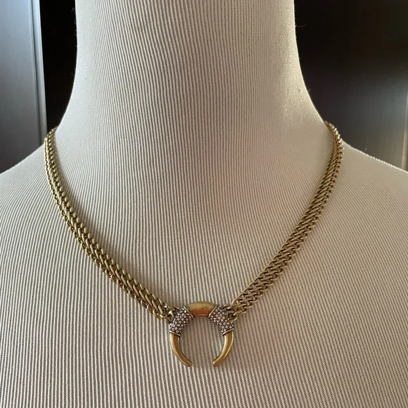 Stella & Dot Double Take Reversible Horn Necklace - Picture 1 of 6